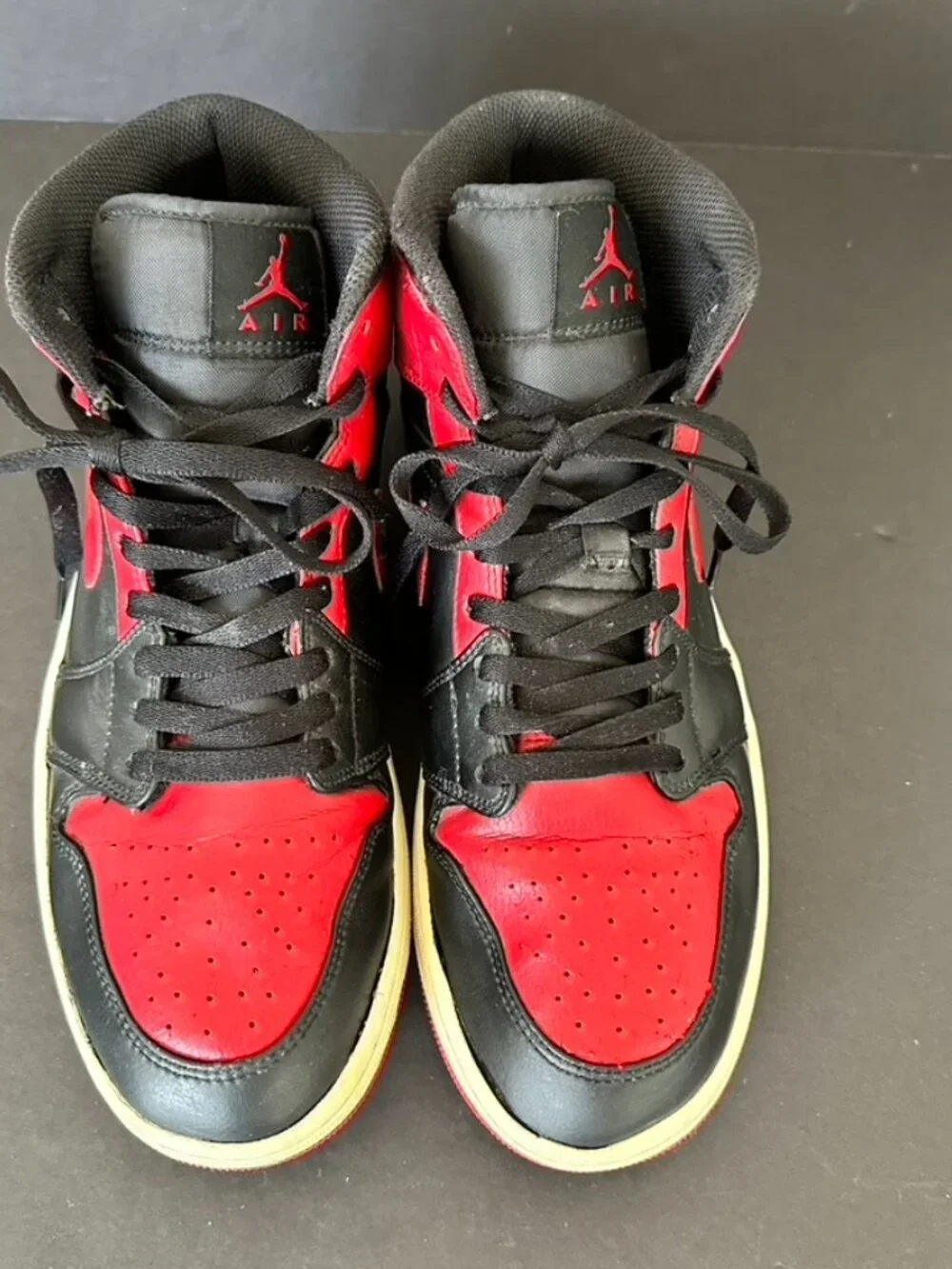 Jordan 1 Retro Black Red Sneakers Size 11